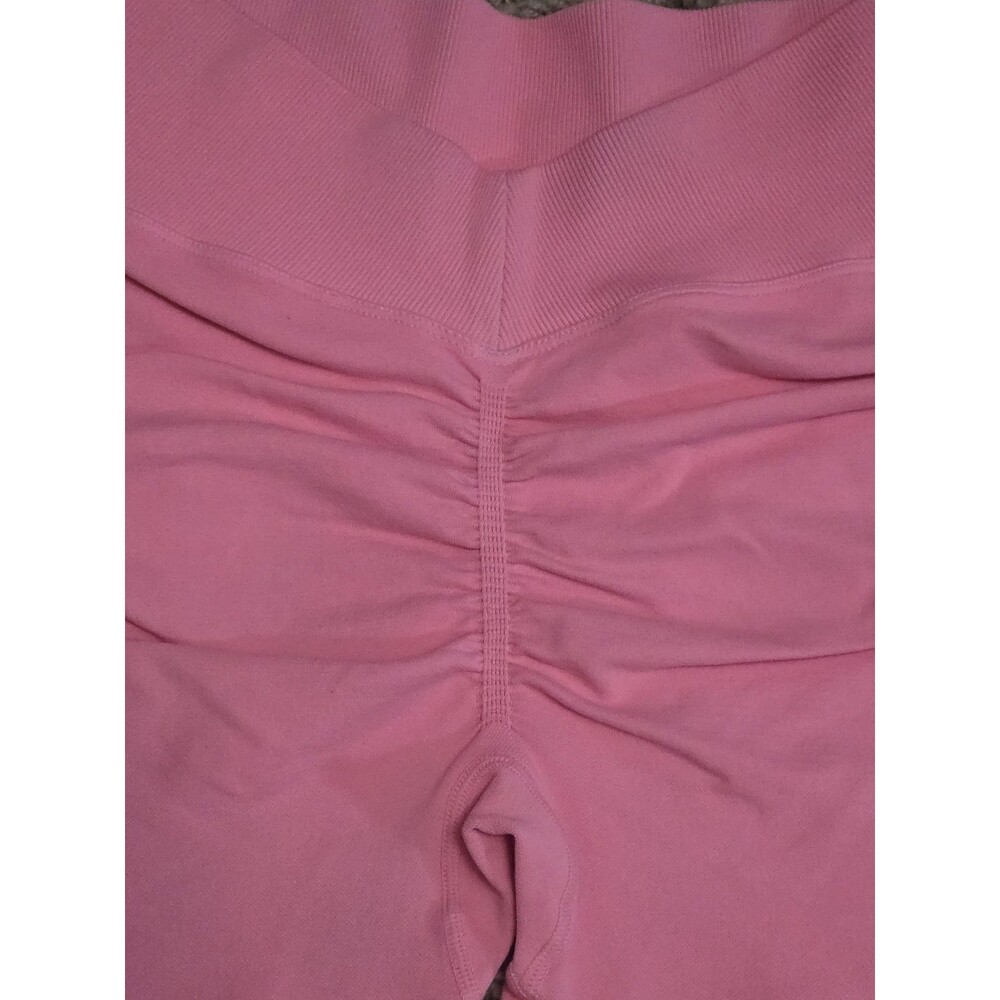 Bombshell Sportswear Tiny Waist Shorts |XS| Bubblegum Pink Scrunch Butt V-Back - Picture 7 of 11